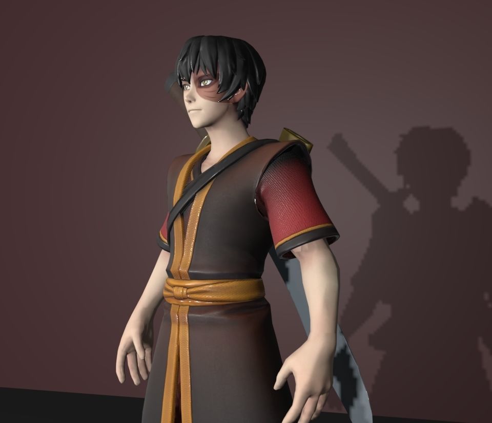 zuko fire 3D model_2