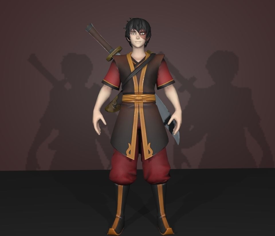 zuko fire 3D model_1