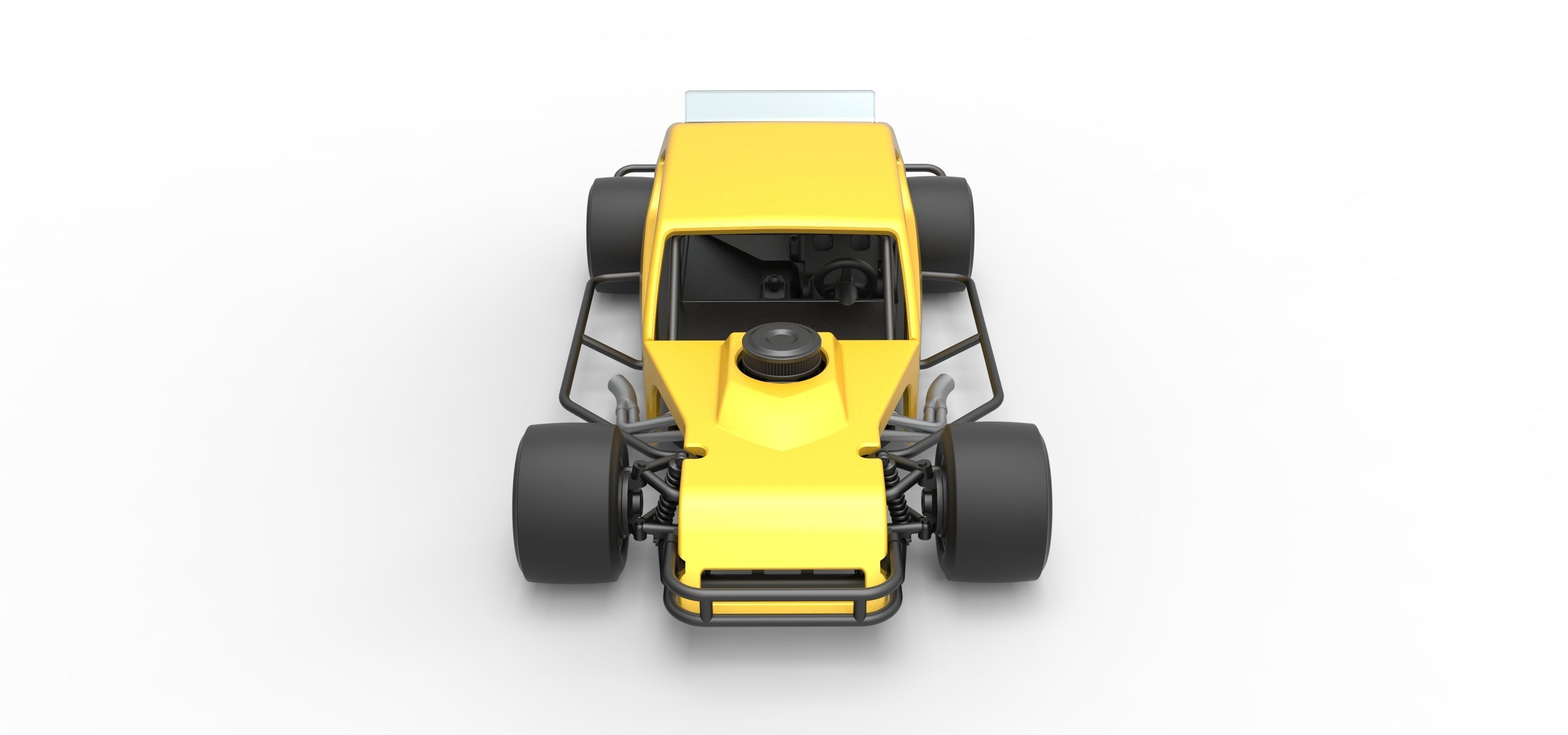 Vintage Asphalt Modified stock car V2 Scale 1 to 25 3D print model_8