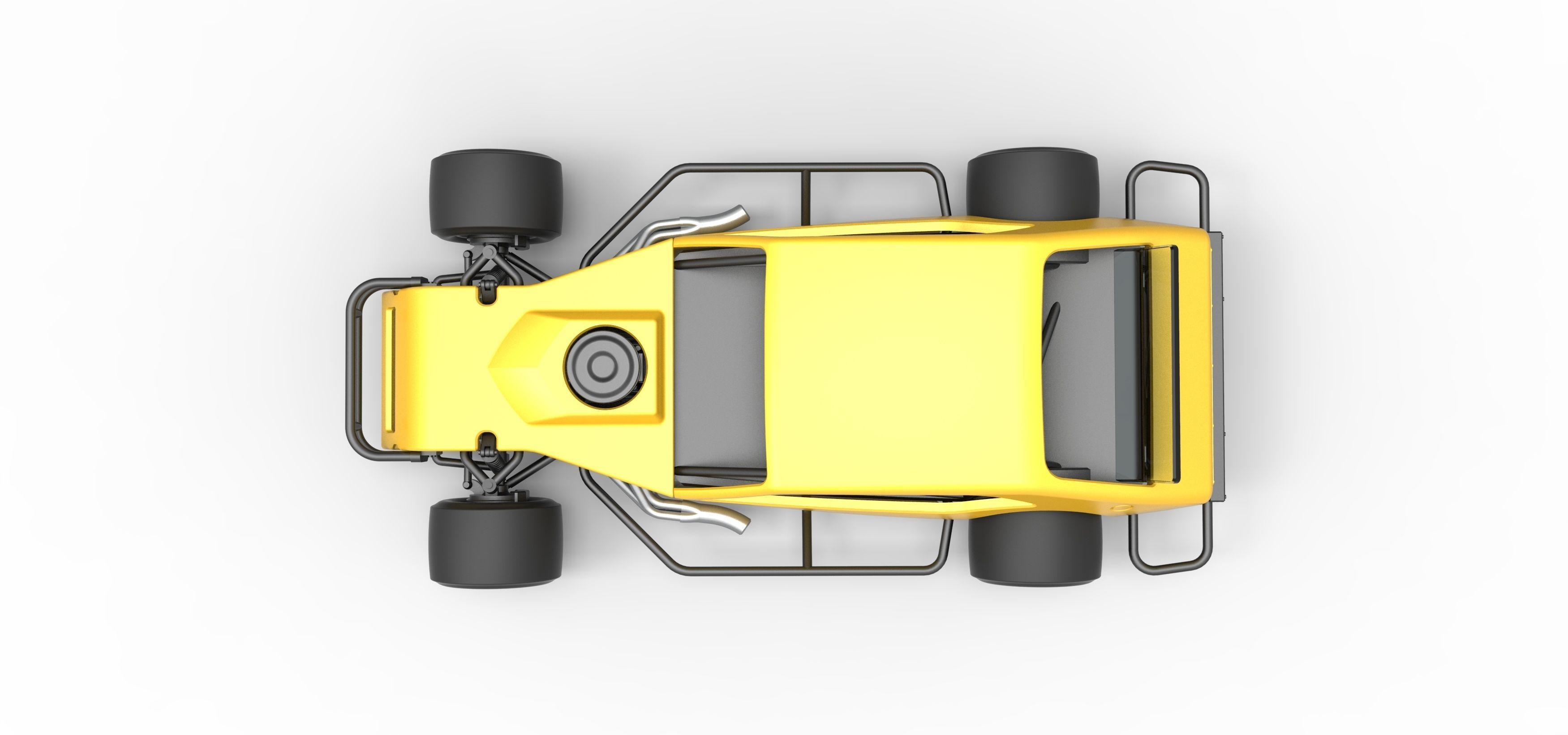 Vintage Asphalt Modified stock car V2 Scale 1 to 25 3D print model_11