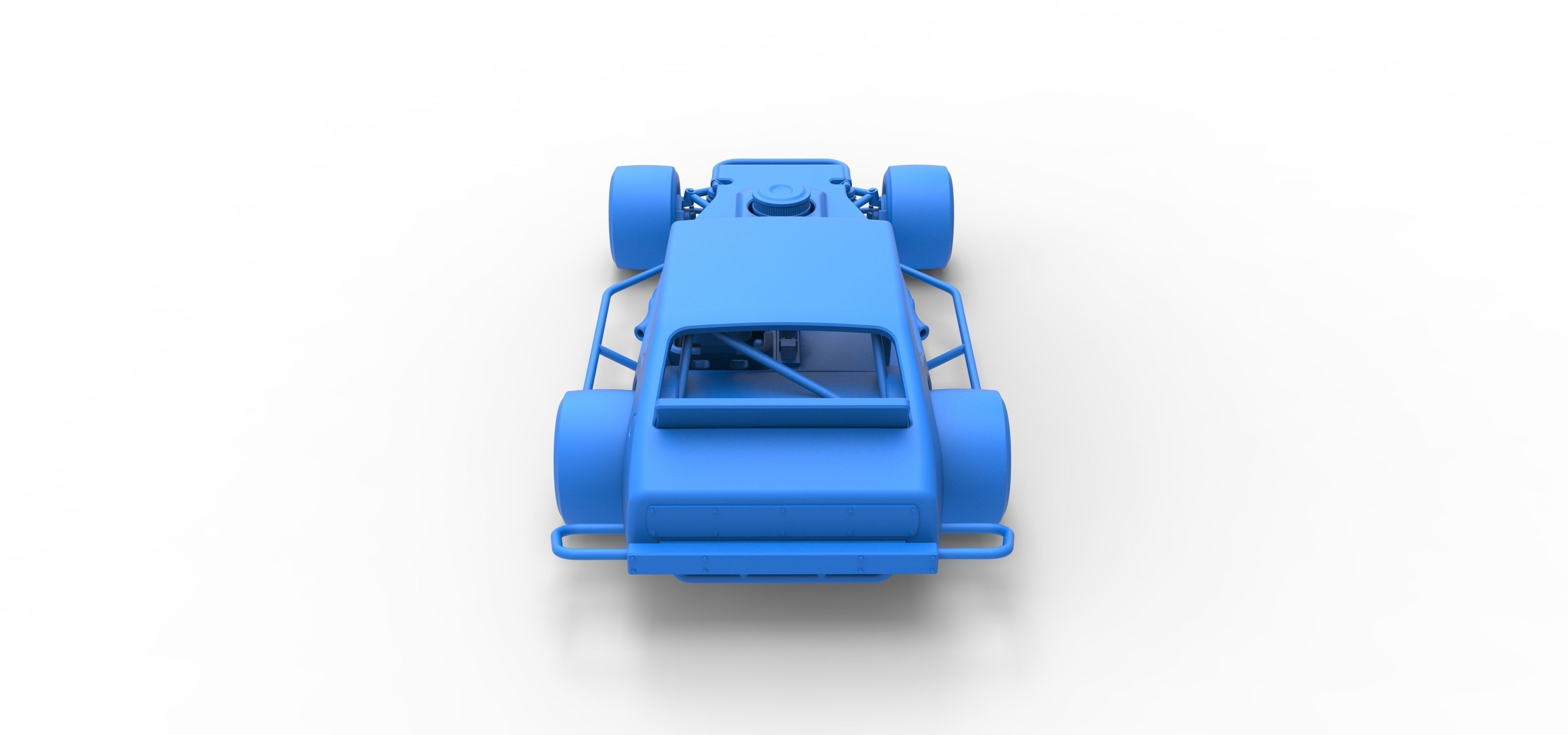 Vintage Asphalt Modified stock car V2 Scale 1 to 25 3D print model_34