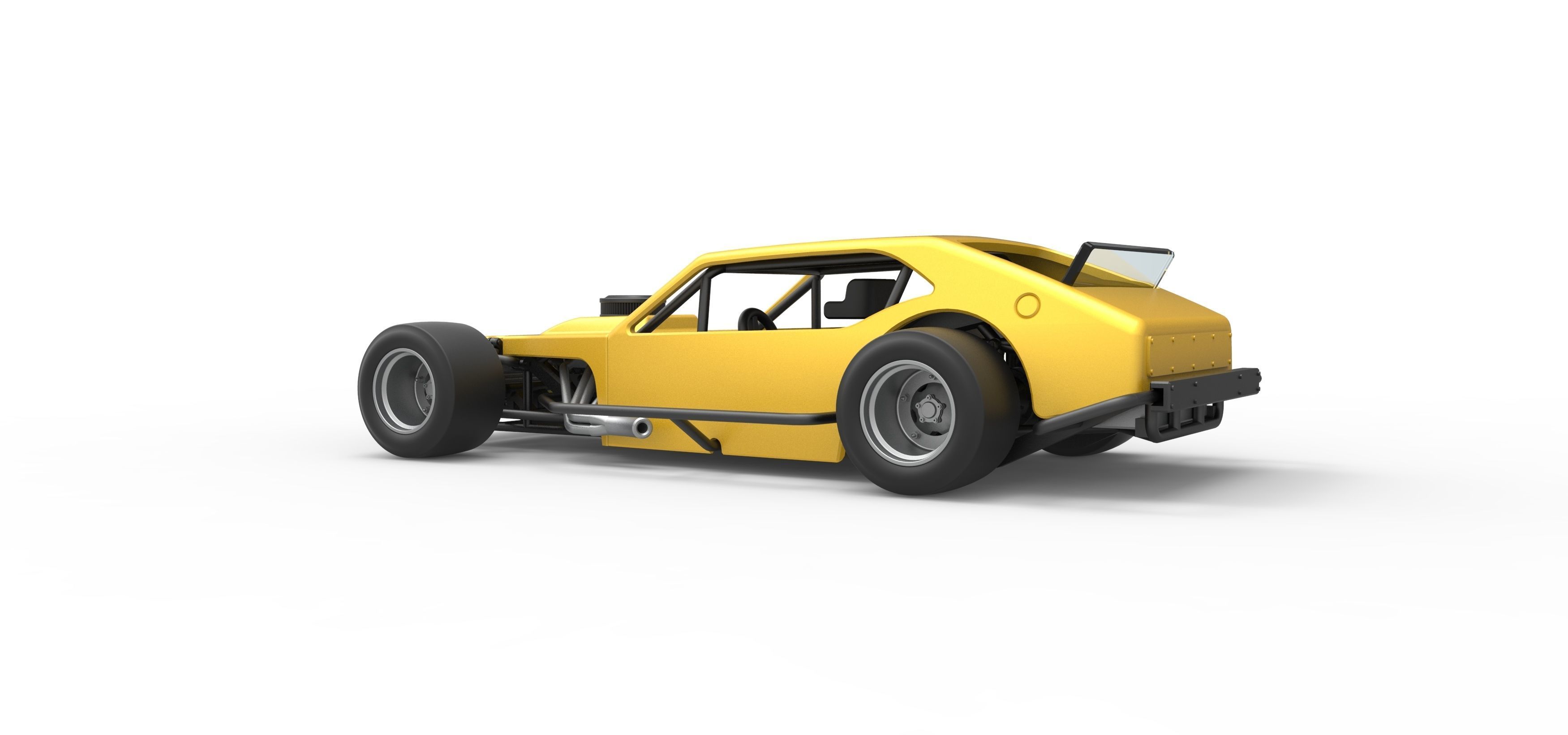 Vintage Asphalt Modified stock car V2 Scale 1 to 25 3D print model_13