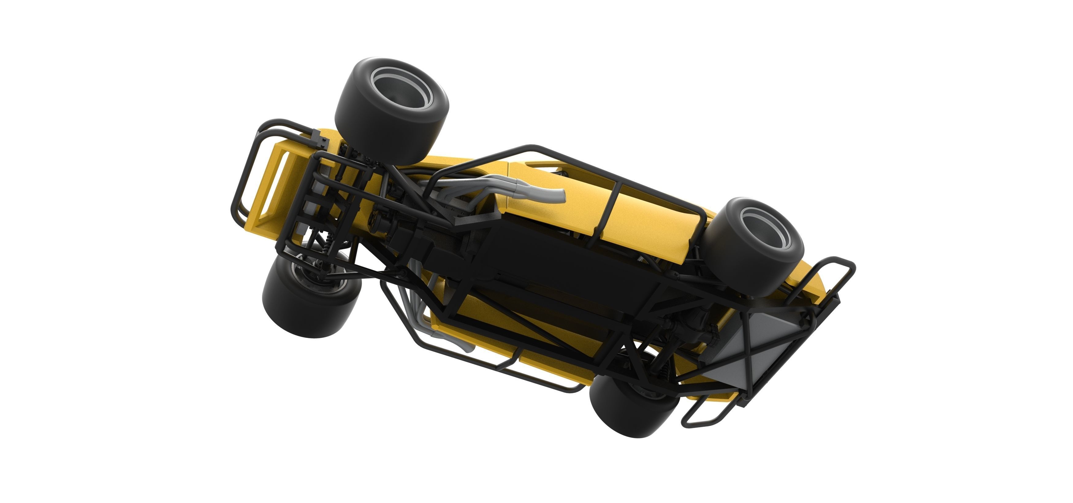 Vintage Asphalt Modified stock car V2 Scale 1 to 25 3D print model_3