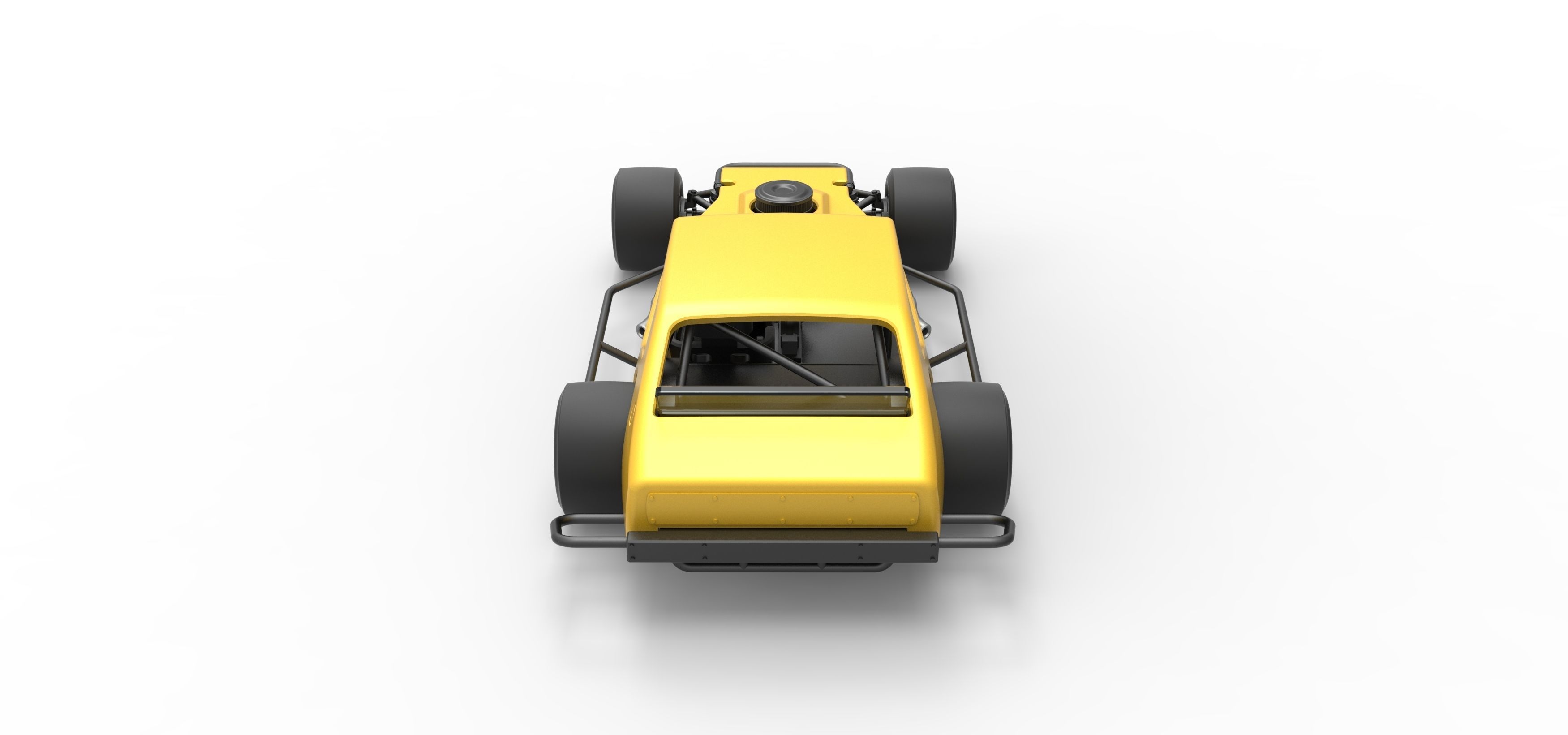 Vintage Asphalt Modified stock car V2 Scale 1 to 25 3D print model_17