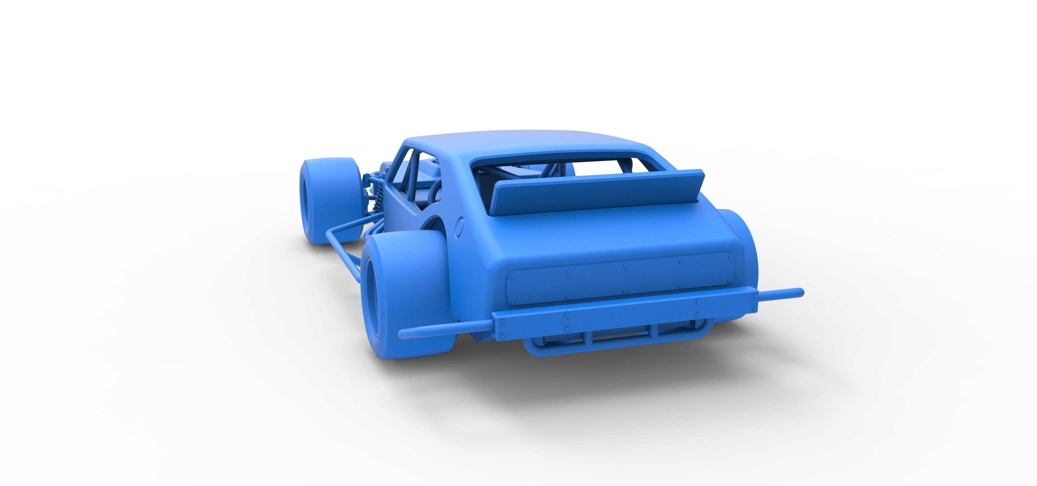 Vintage Asphalt Modified stock car V2 Scale 1 to 25 3D print model_31
