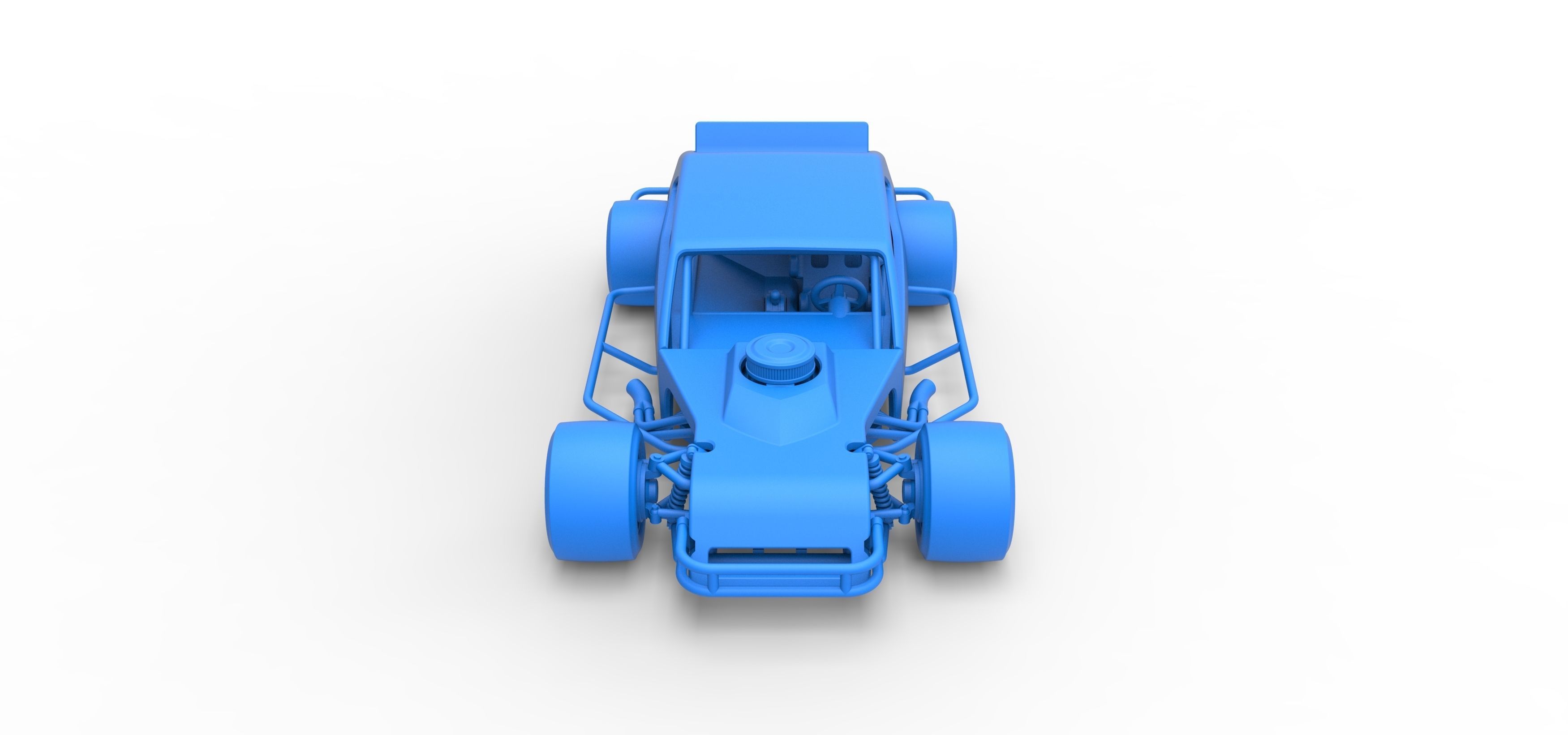 Vintage Asphalt Modified stock car V2 Scale 1 to 25 3D print model_25