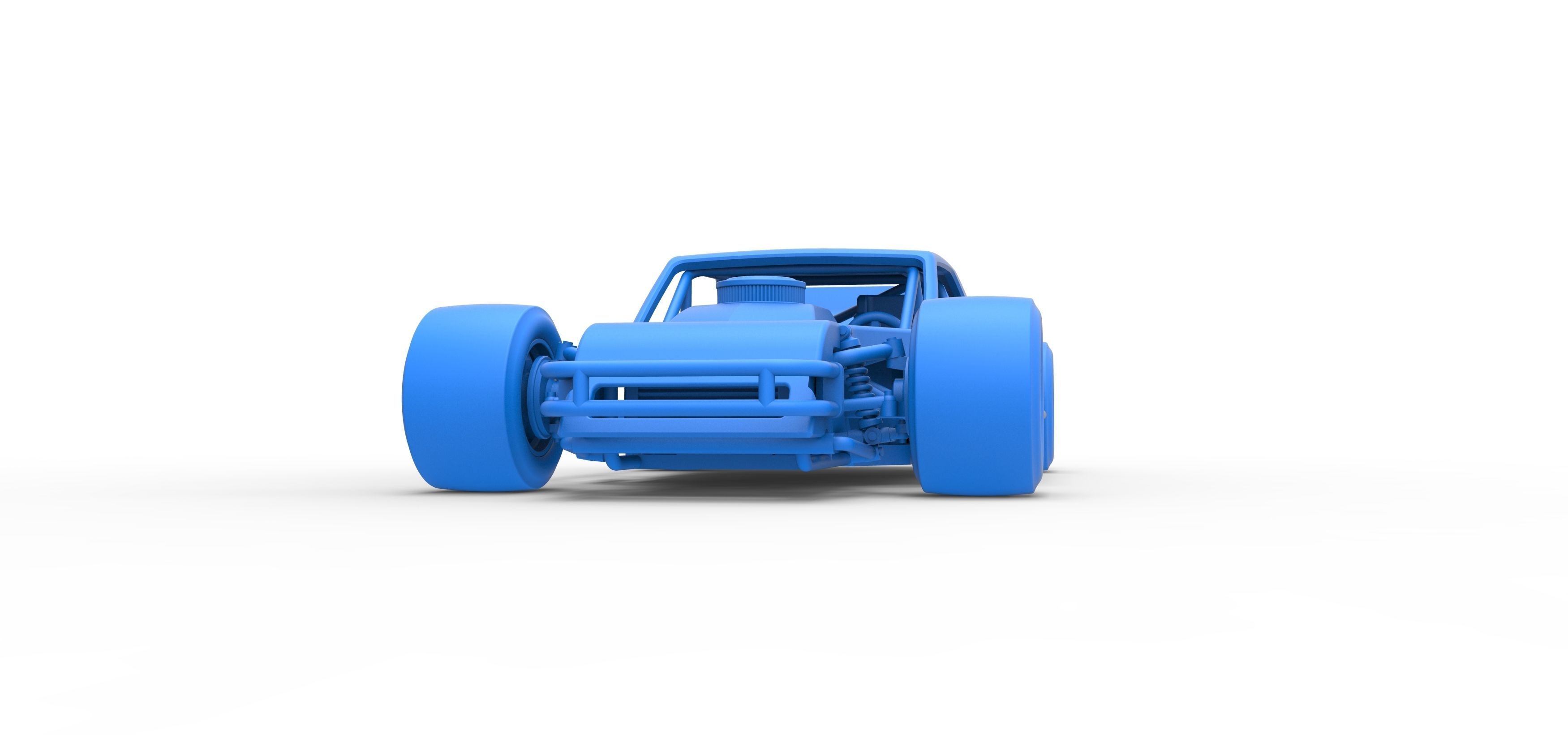 Vintage Asphalt Modified stock car V2 Scale 1 to 25 3D print model_23