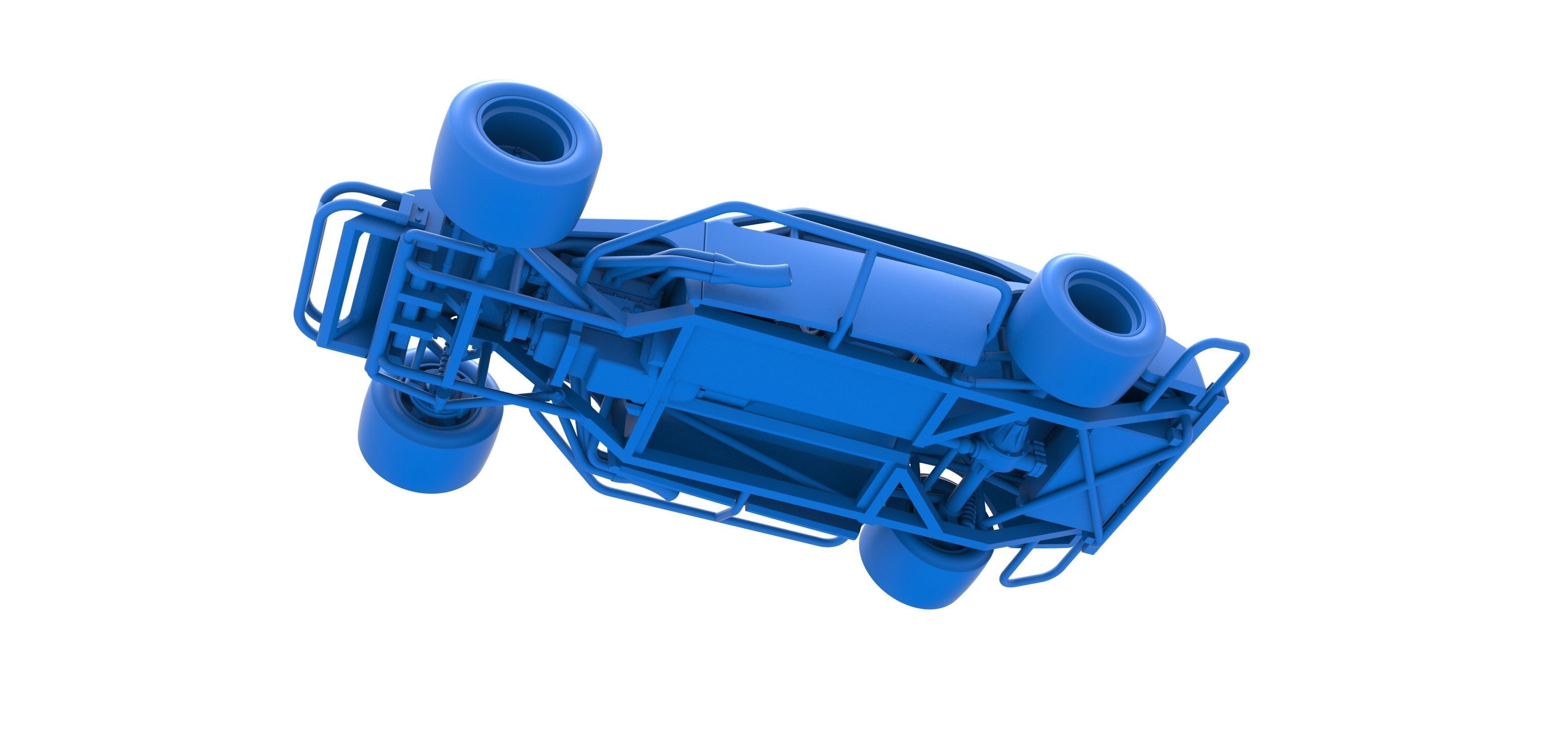 Vintage Asphalt Modified stock car V2 Scale 1 to 25 3D print model_20