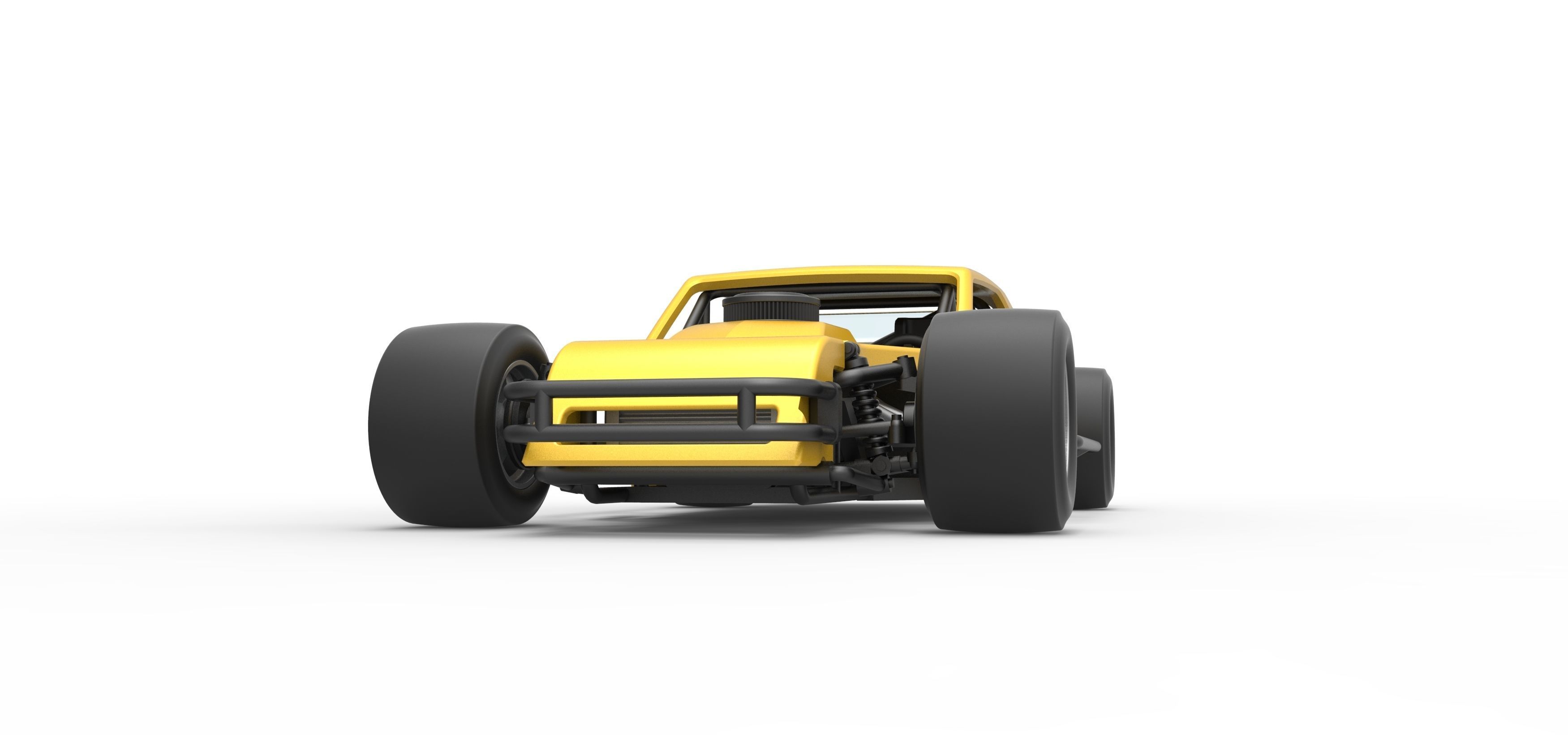 Vintage Asphalt Modified stock car V2 Scale 1 to 25 3D print model_6