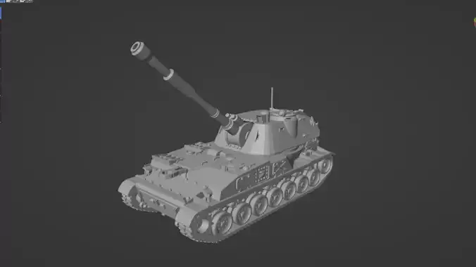 Self-propelled gun 2S3 Acacia 3D print model