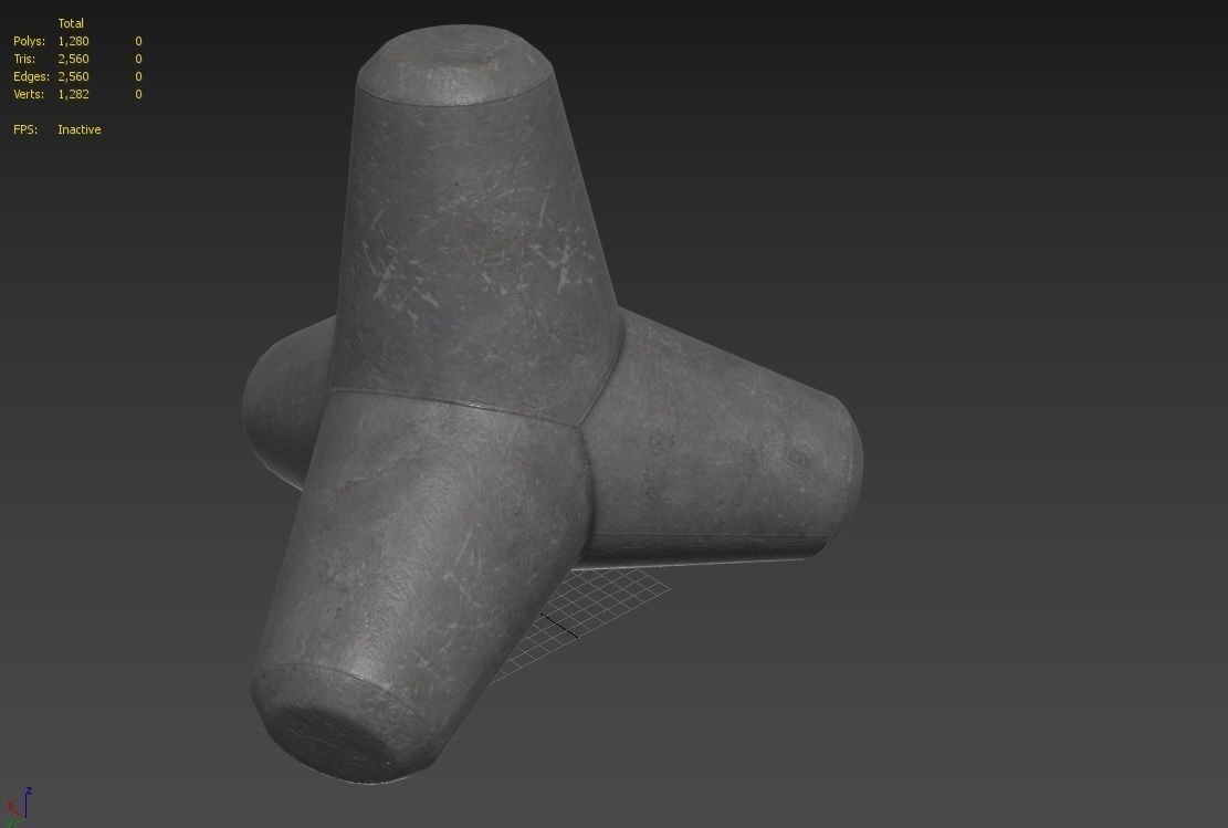 Tetrapod M01 Low-poly 3D model_8