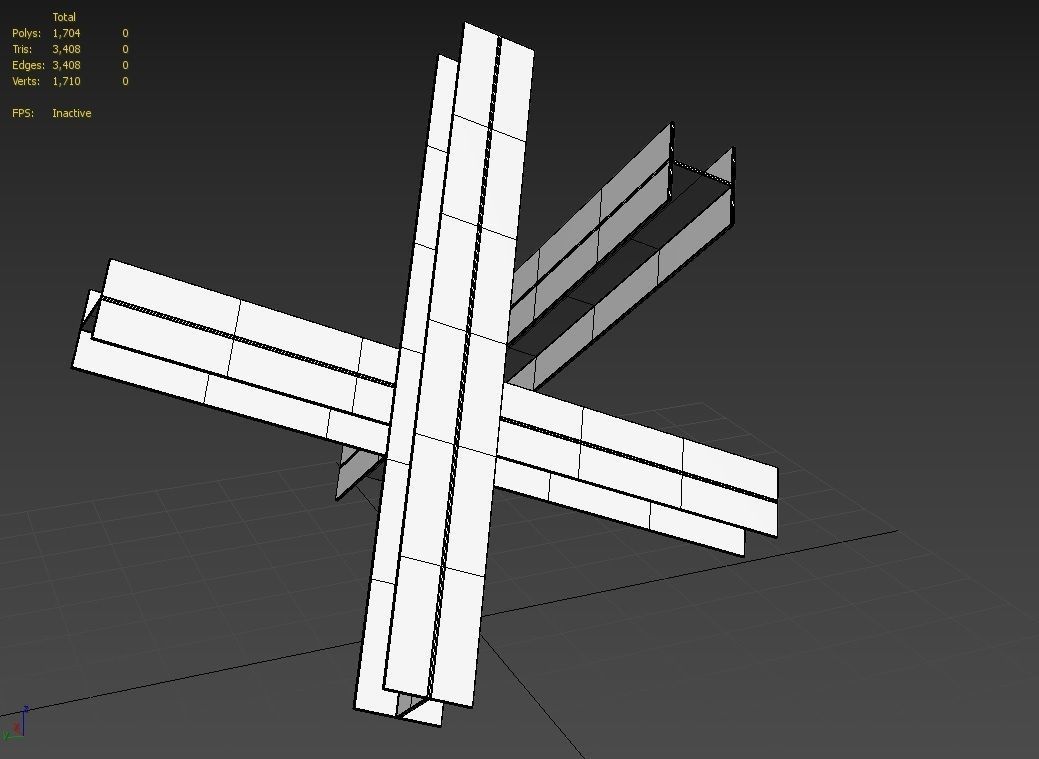 Hedgehog Anti-Tank M01 Low-poly 3D model_6