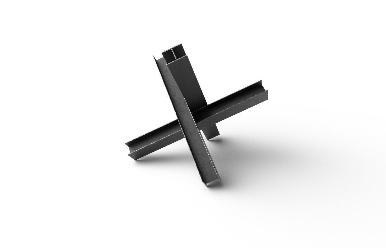 Hedgehog Anti-Tank M01 Low-poly 3D model_4