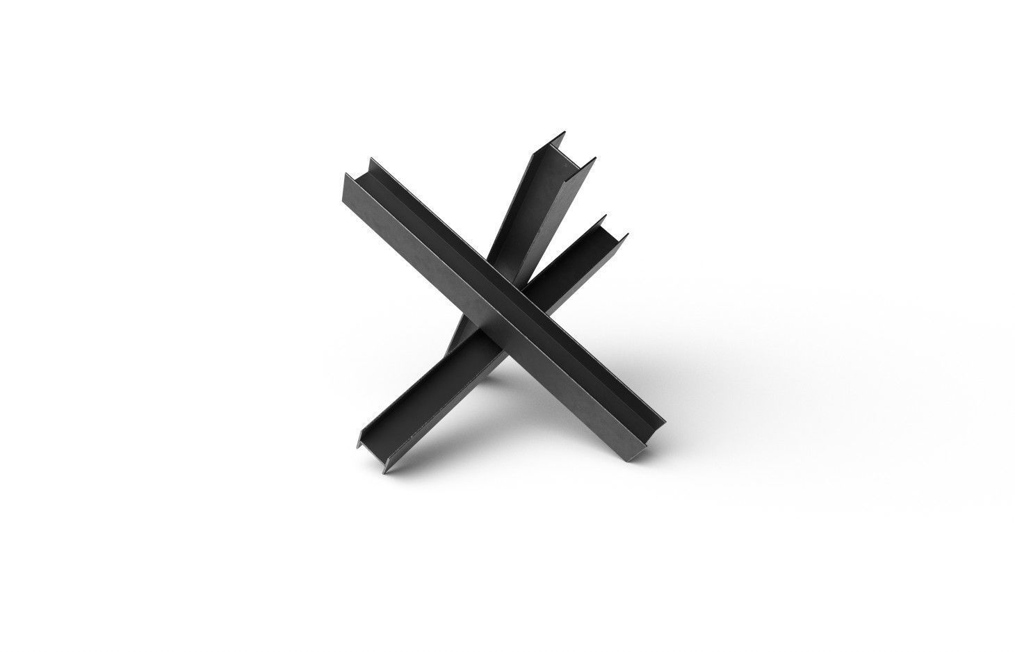 Hedgehog Anti-Tank M01 Low-poly 3D model_3