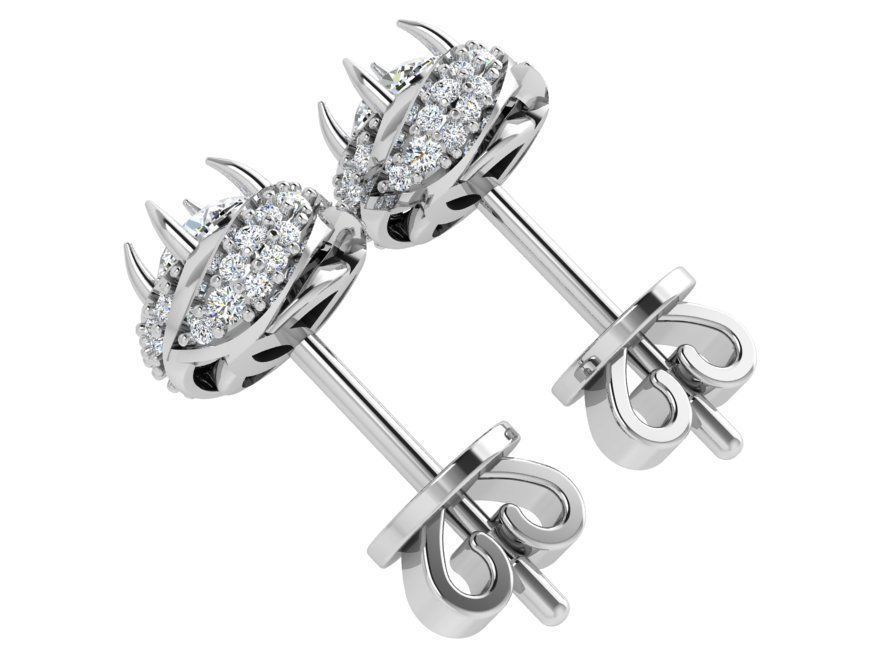 Round Stud Earring 4706 3D print model_3