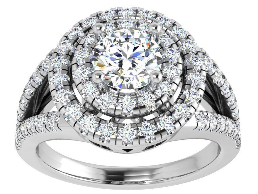 Round Double Halo Split Shank 4712 3D print model_2