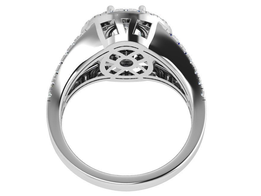 Round Double Halo Split Shank 4712 3D print model_3