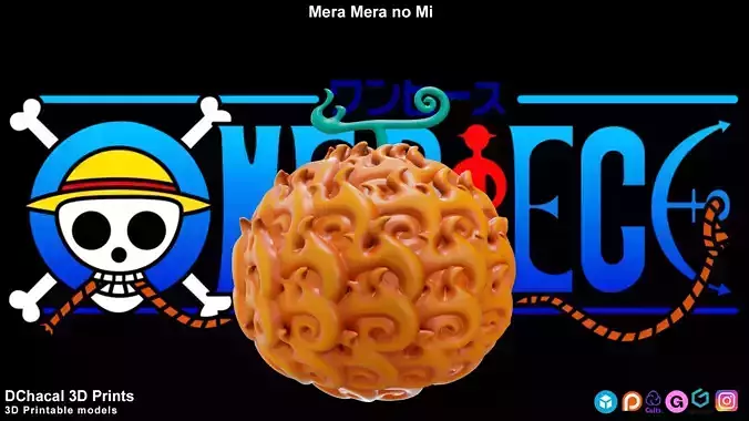 Mera Mera No Mi - One Piece 3D print model Mera Mera No Mi - One Piece 3D print model