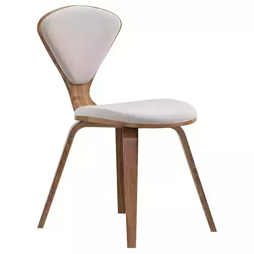 Walnut Faux Leather Chair By Homary