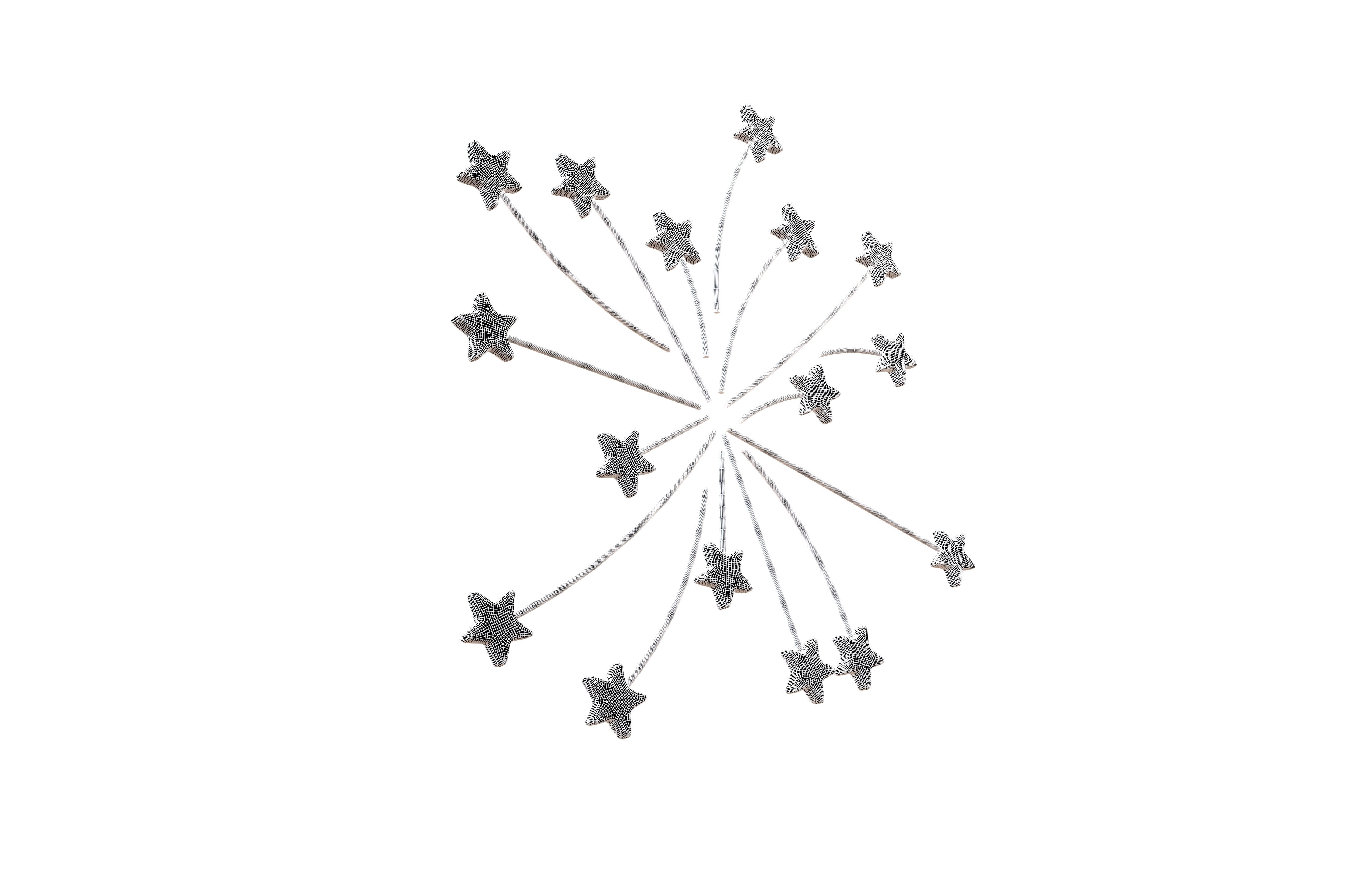 Fireworks Star Style Icon V1 003 Low-poly 3D model_5