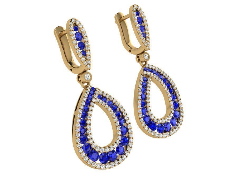 Teardrop Earring 4723 3D print model_1