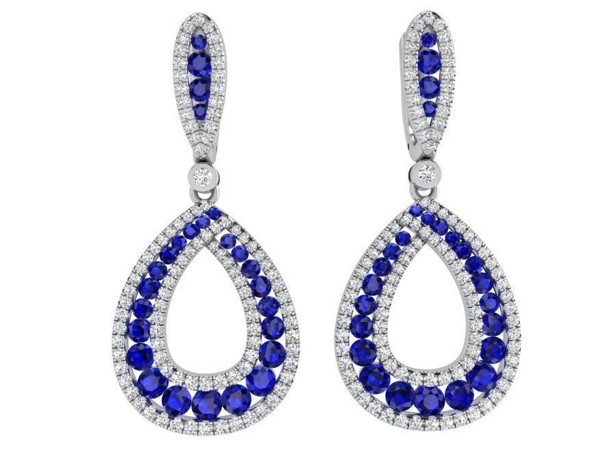 Teardrop Earring 4723 3D print model_2