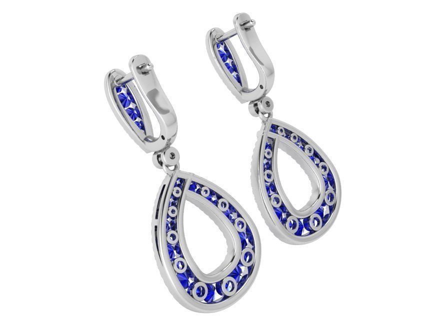 Teardrop Earring 4723 3D print model_3