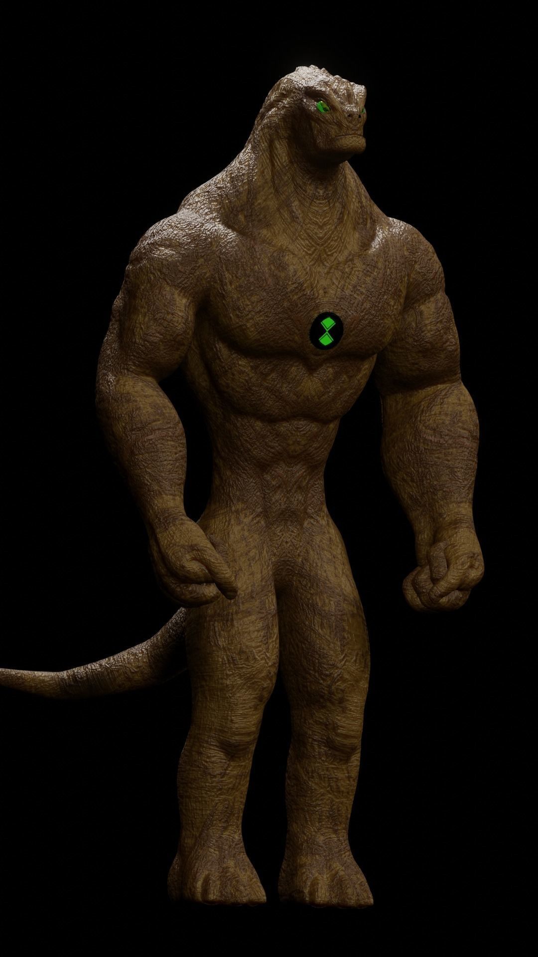 Ben 10 Alien Humungousaur Rigged Download with Free Animations 3D model_10
