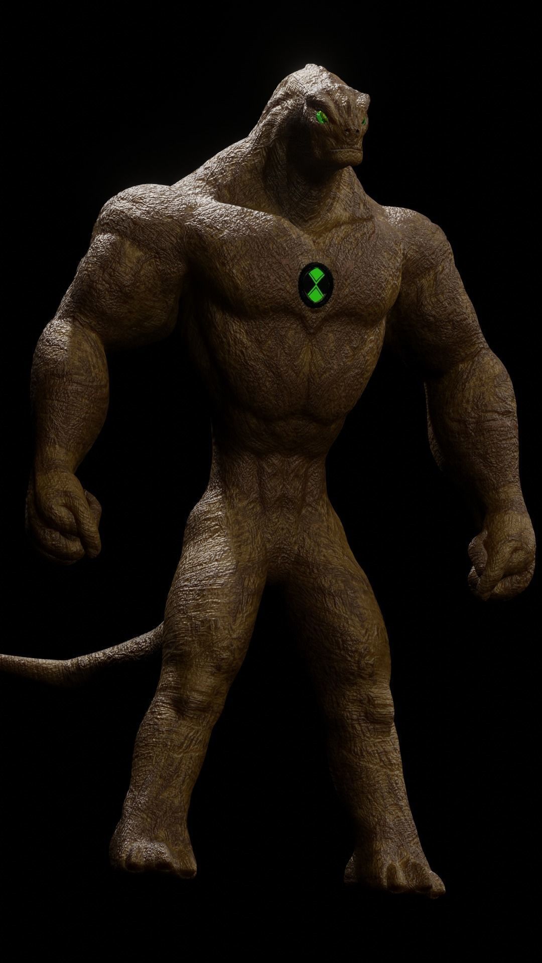 Ben 10 Alien Humungousaur Rigged Download with Free Animations 3D model_4