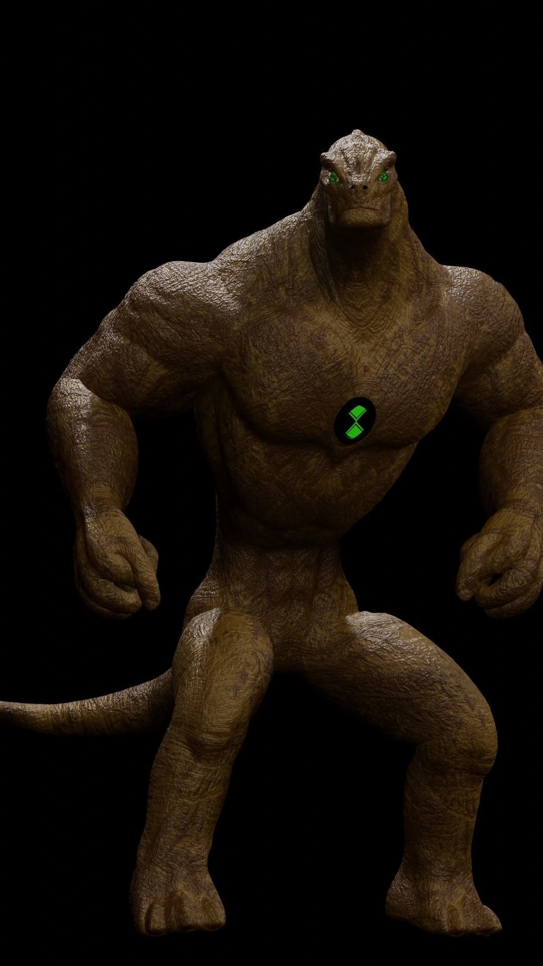 Ben 10 Alien Humungousaur Rigged Download with Free Animations 3D model_6