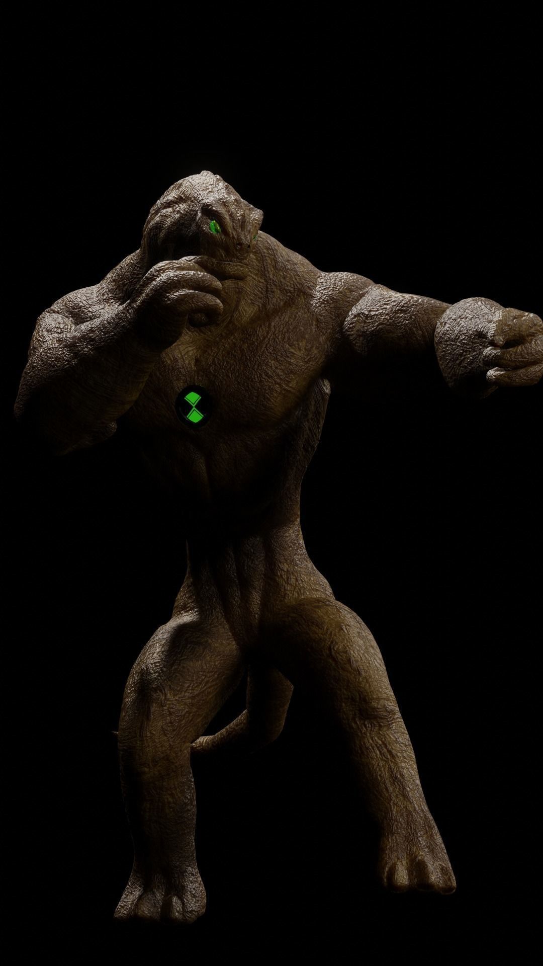 Ben 10 Alien Humungousaur Rigged Download with Free Animations 3D model_7