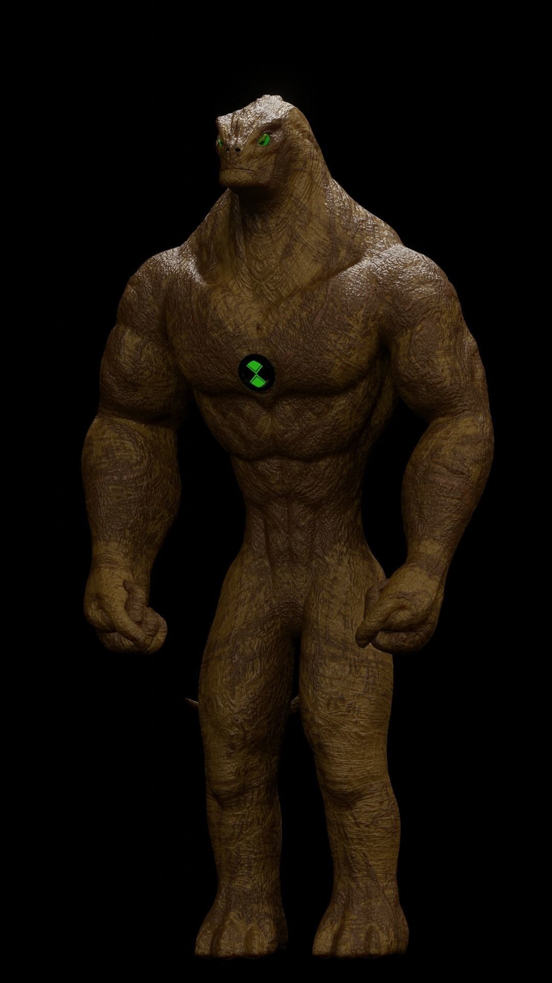 Ben 10 Alien Humungousaur Rigged Download with Free Animations 3D model_3