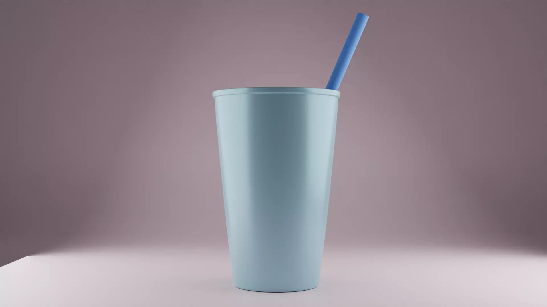 Cup with straw 3D model_0