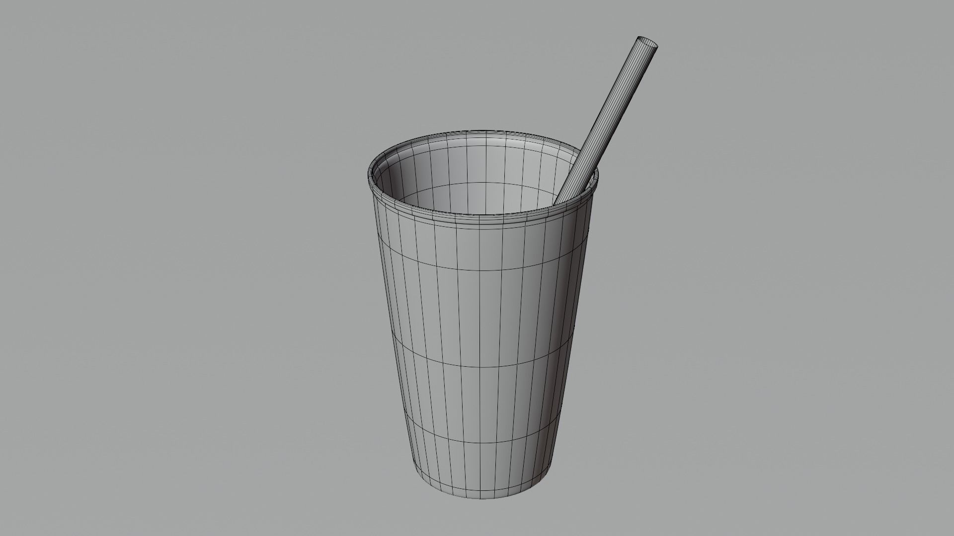 Cup with straw 3D model_5