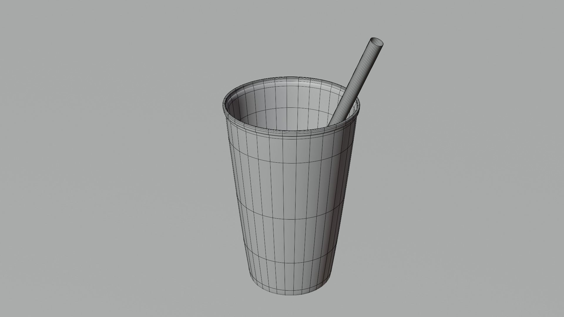 Cup with straw 3D model_6