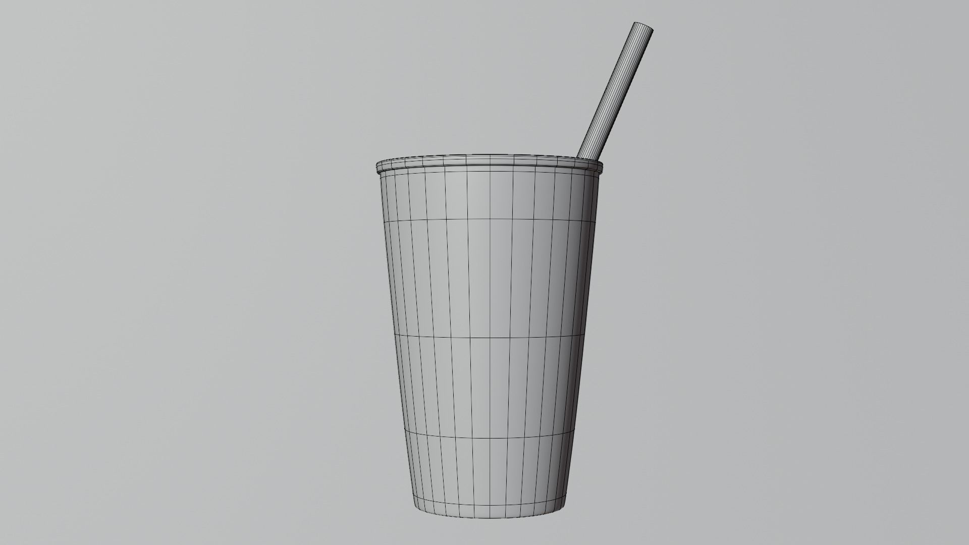 Cup with straw 3D model_4