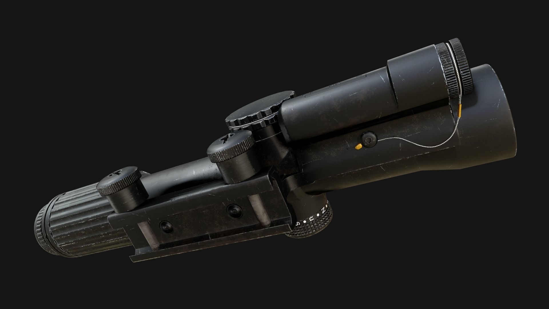 Trijicon VCOG 1-8x28 Low-poly 3D model_13