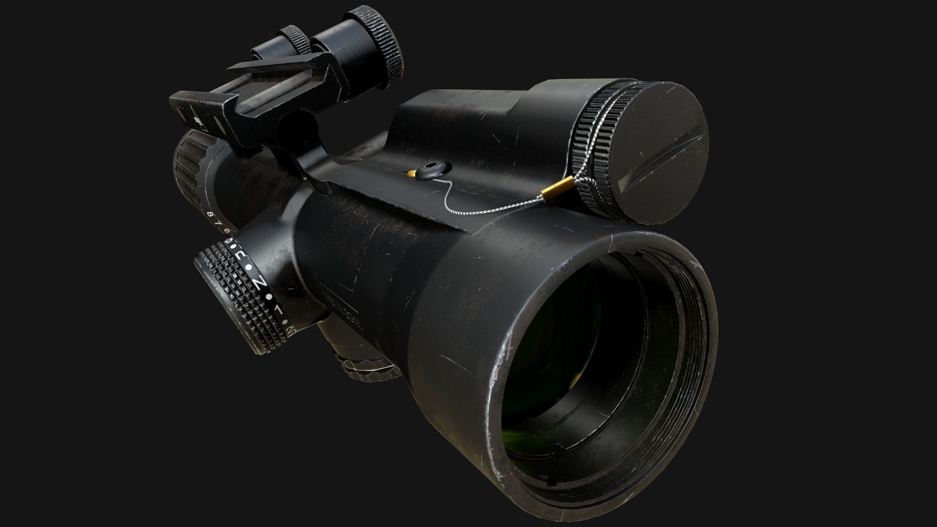 Trijicon VCOG 1-8x28 Low-poly 3D model_15