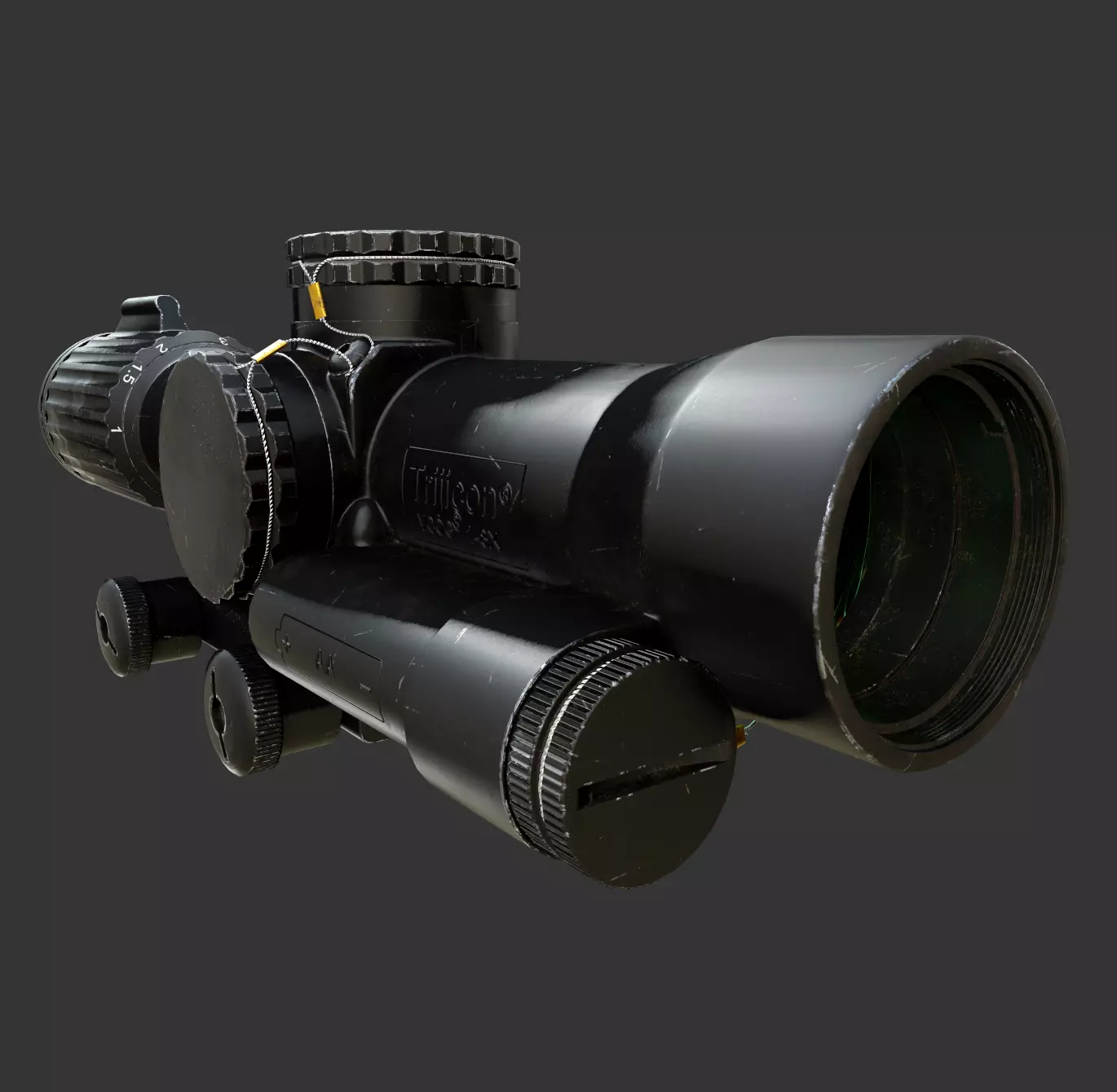 Trijicon VCOG 1-8x28 Low-poly 3D model_0