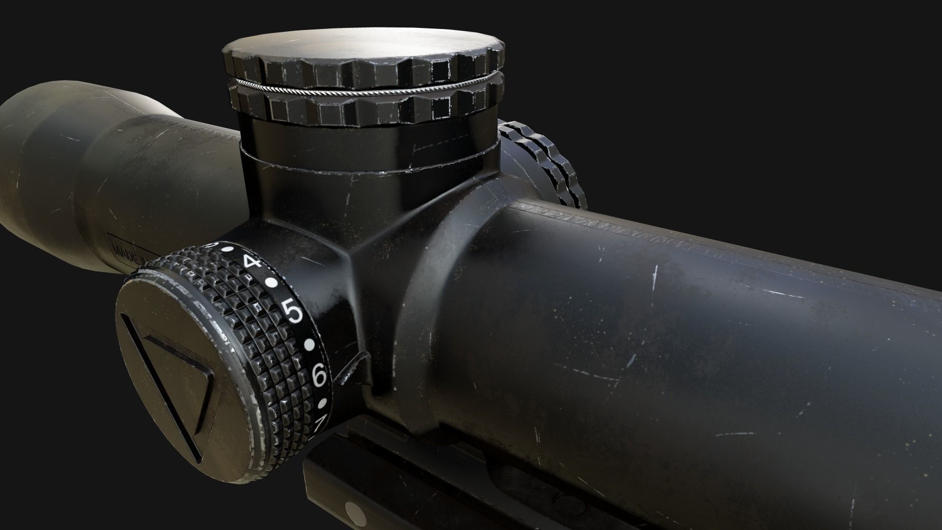 Trijicon VCOG 1-8x28 Low-poly 3D model_9