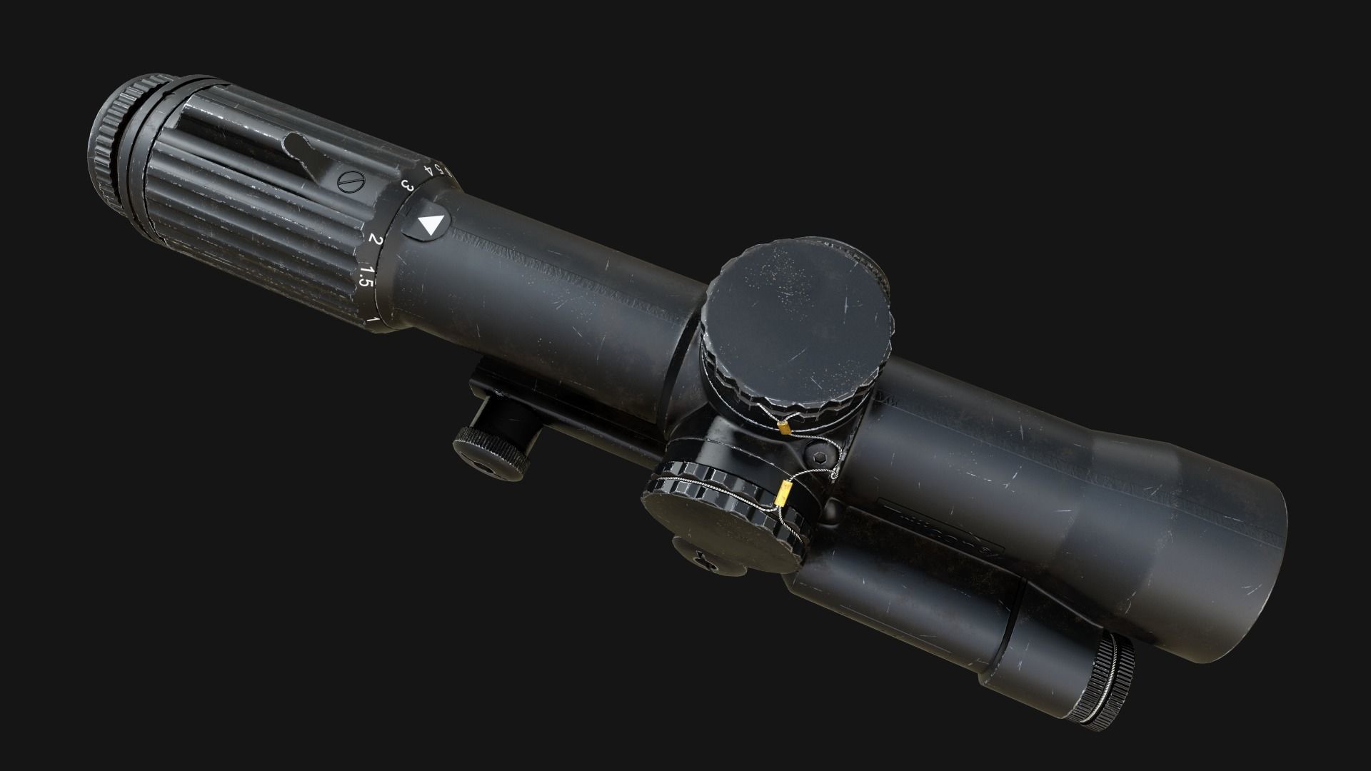 Trijicon VCOG 1-8x28 Low-poly 3D model_12