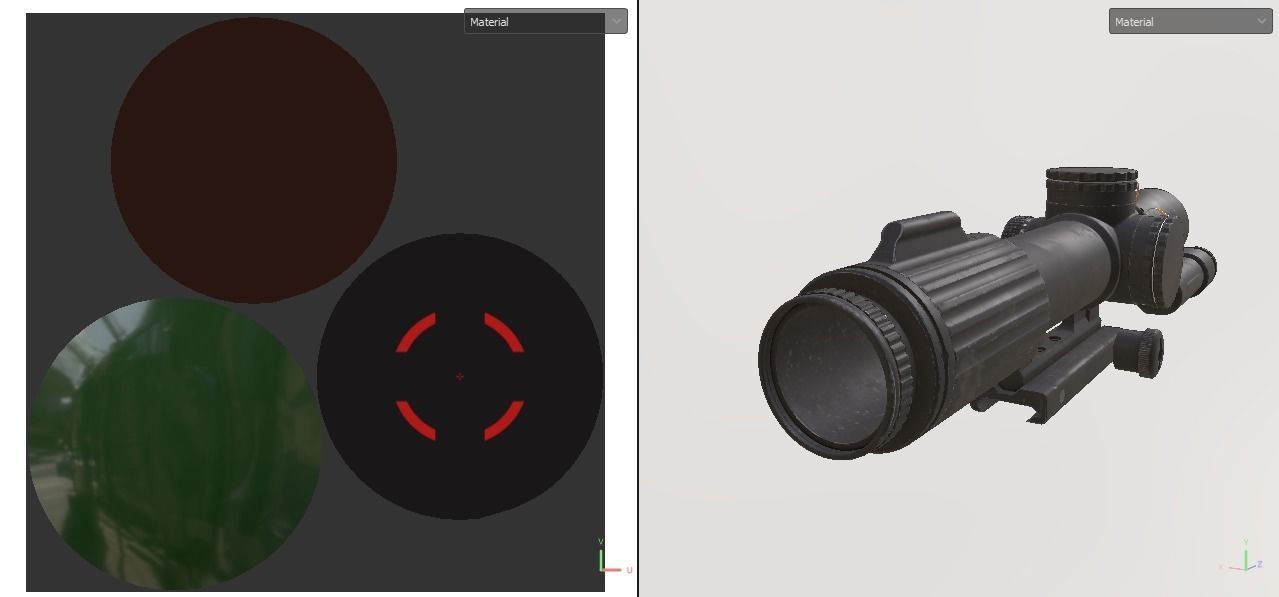 Trijicon VCOG 1-8x28 Low-poly 3D model_20