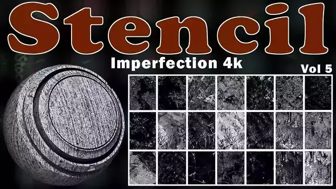 150 Stencil Imperfection 4K Vol 5 Texture
