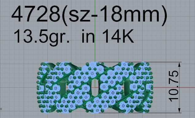 Cumin Chain Ring 4728 3D print model_4