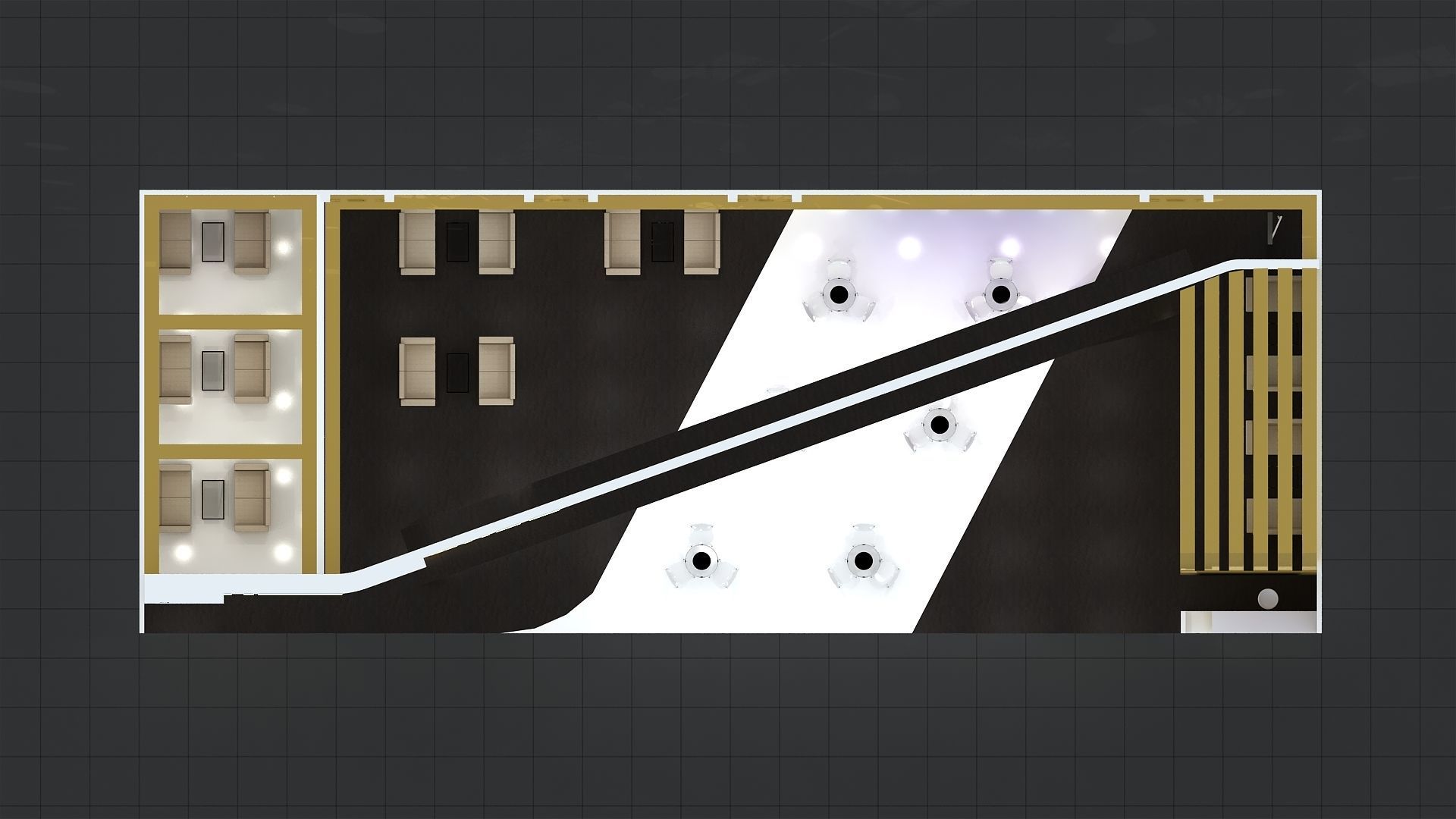 Exhibition Stand Stall One Side Open 24X9  3D model_10