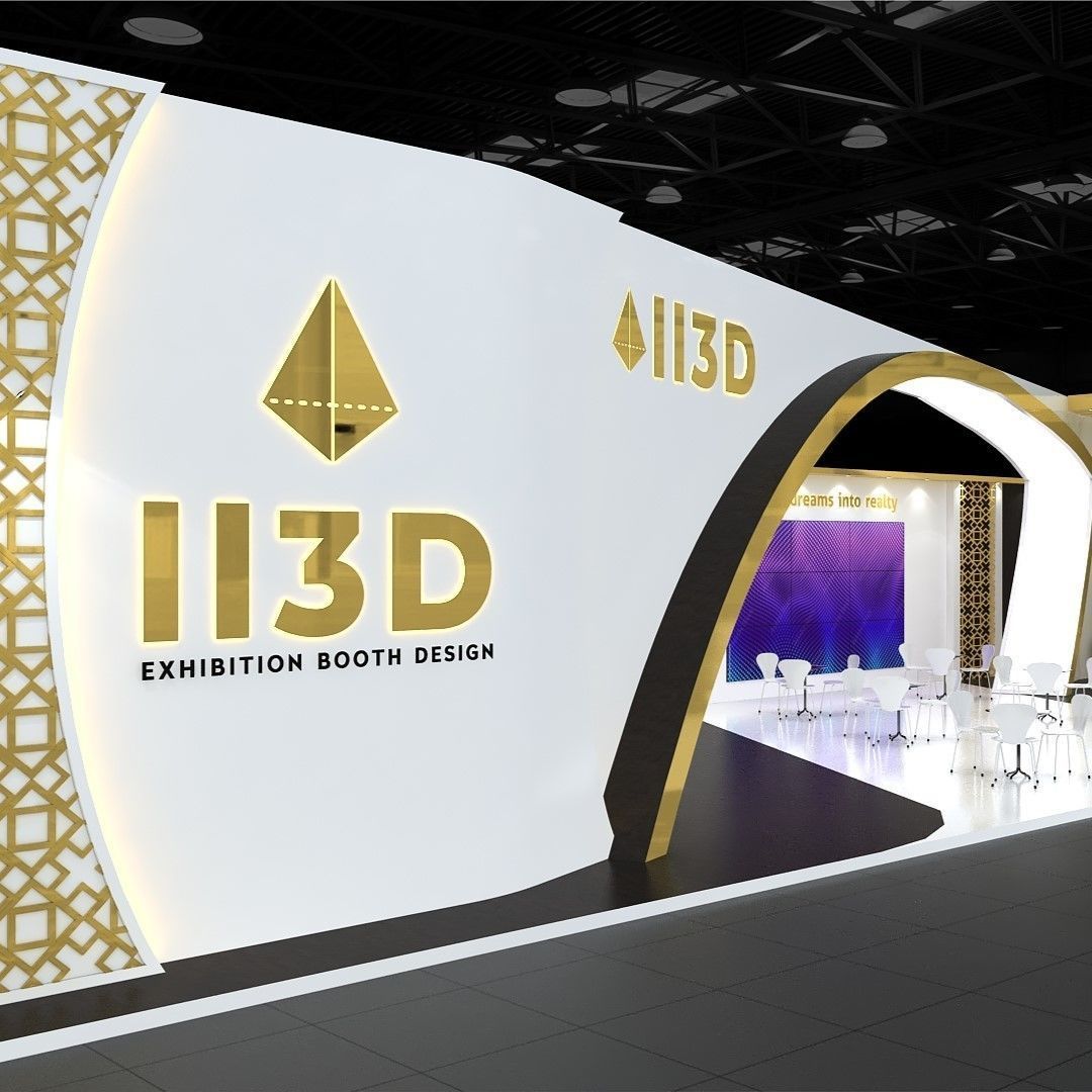 Exhibition Stand Stall One Side Open 24X9  3D model_3