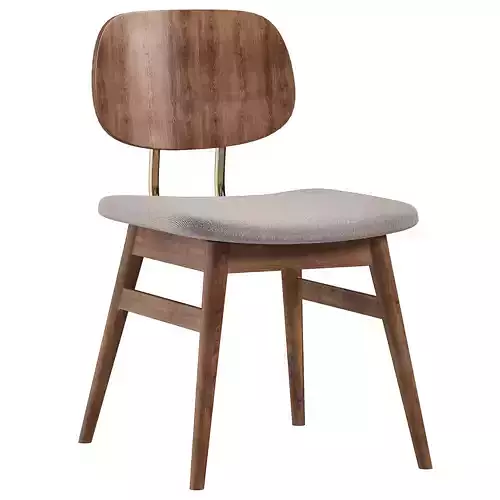 Capet Mid Century Walnut Dining Room Chair By Homary 
