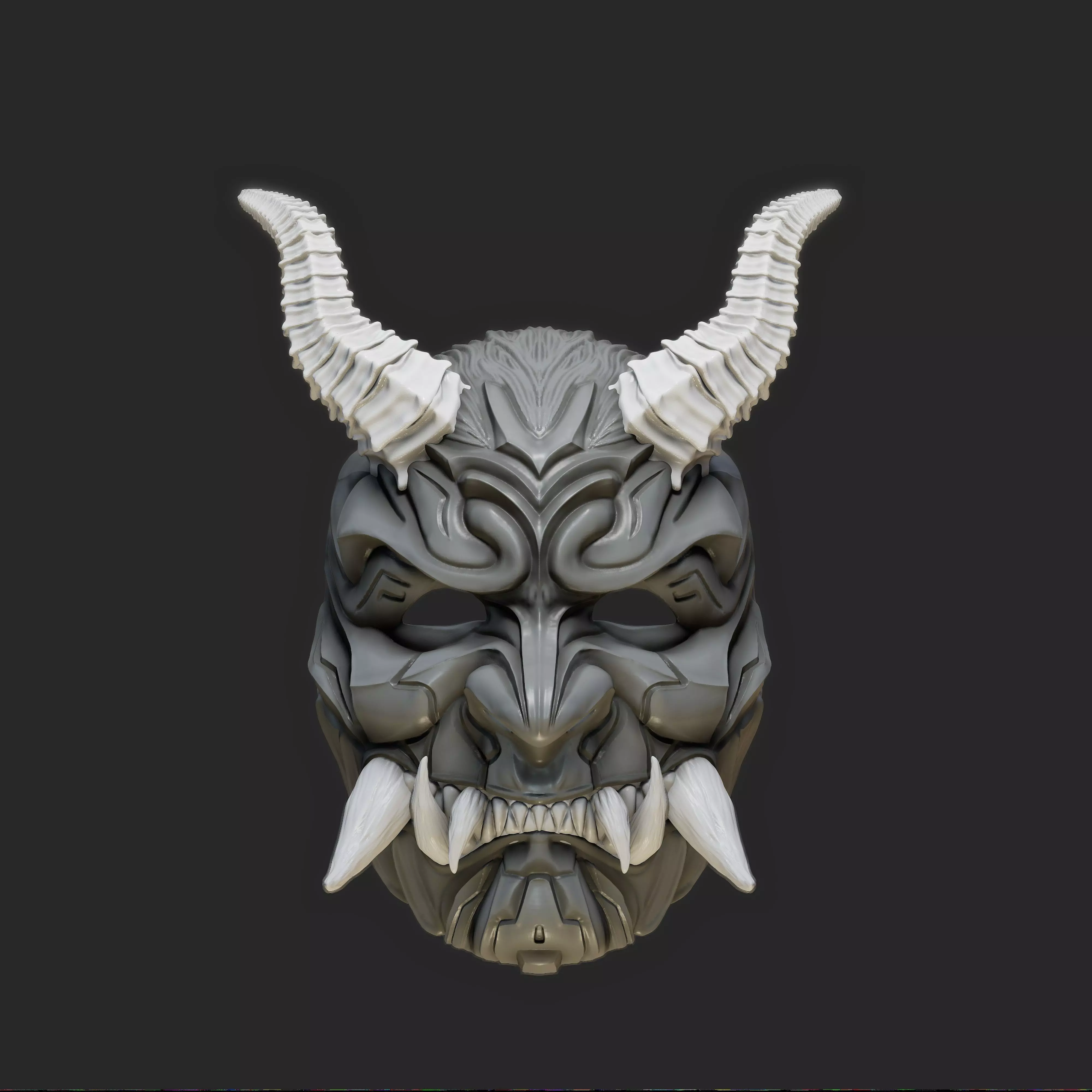 Oni Mask 16 Demon Face 3D print model
