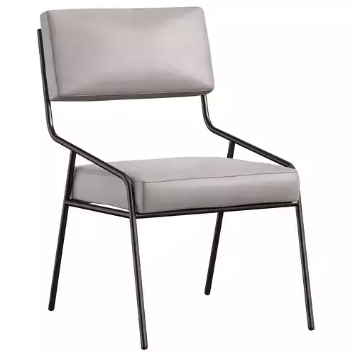 White PU Leather Dining Chair By Homary 