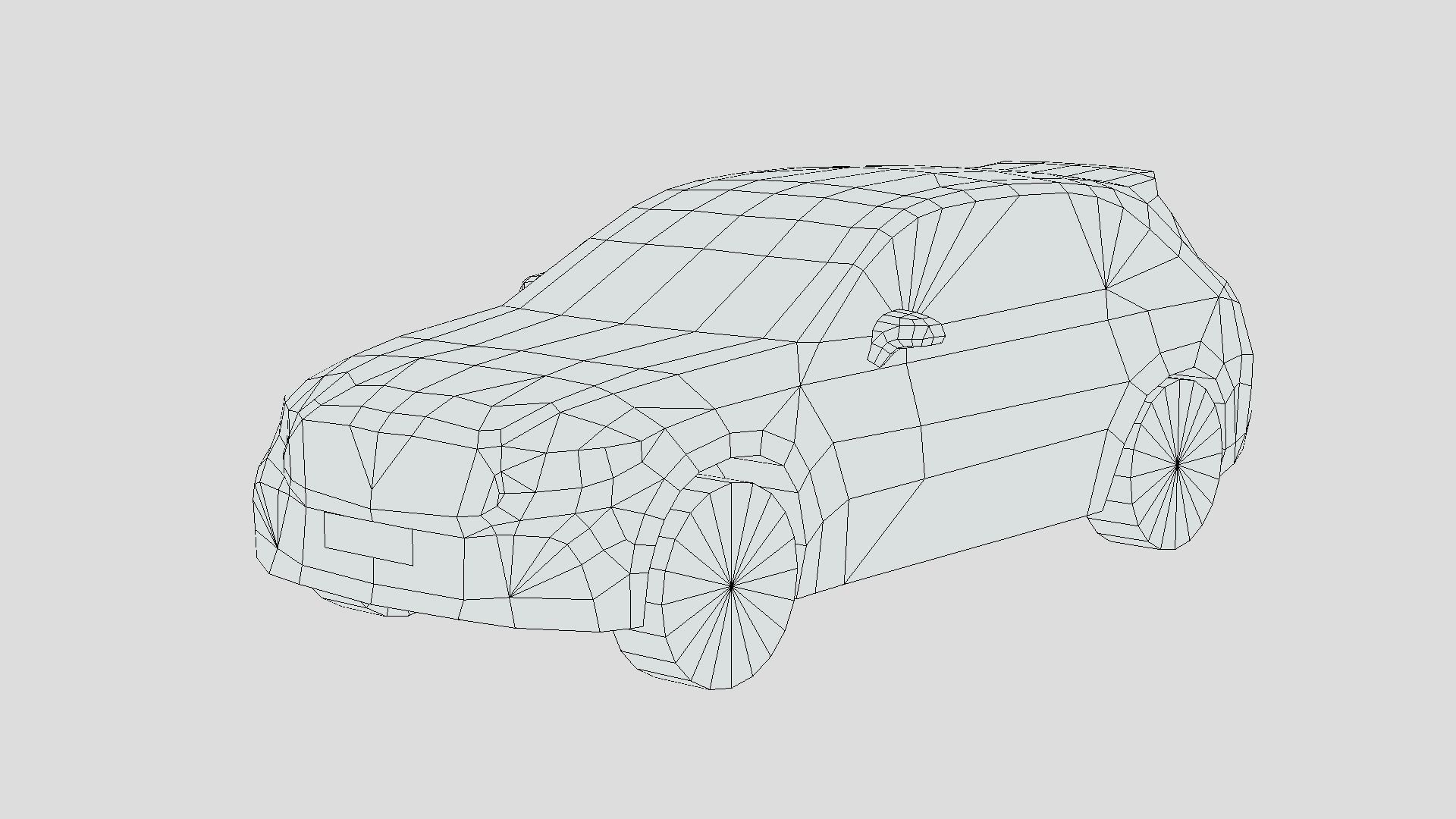 Mercedes Benz GLC63 AMG Low-poly 3D model_4